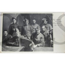 Prent briefkaart mobilisatie 1939 Bij gebrek aan radio