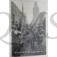 Prent briefkaart mobilisatie 1939 Paarden haver