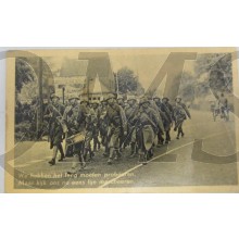 Prent briefkaart mobilisatie 1939 Proberen marcheren
