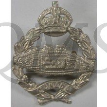 Canadian Armed Forces WW2 era CANADIAN ARMOURED TANK CORPS King's Crown metal cap badge