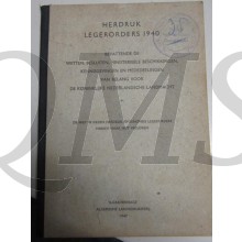 Herdruk Legerorders 1940