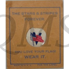 Lapel badge V for Victory