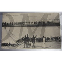 Prent briefkaart mobilisatie 1914 Harskamp troepen