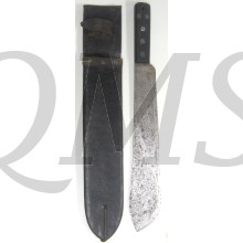 British 1944 dated machete with leather scabbard