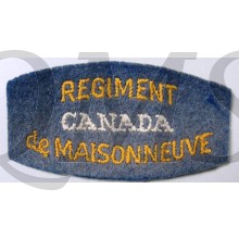 Shoulder title Regiment de Maisonneuve, 5th Infantry Brigade, 2nd Canadian Infantry Division