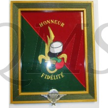 Framed embroided flag/pennant Legion Entrangere