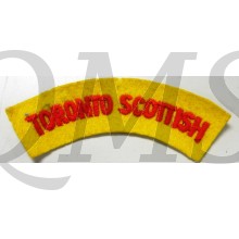 Shoulder title Toronto Scottish 4 Canadian Division 