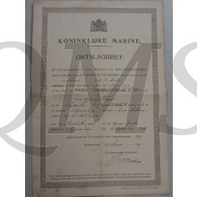 Ontslag brief 15 maart 1919 Kon Marine