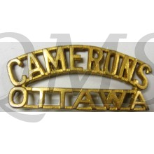 Cameron Highlanders of Ottawa brass shoulder title