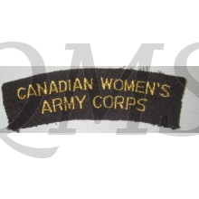 Shoulder title Canadian Women's Army Corps
