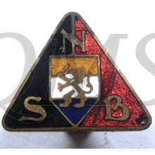  The Dutch "Nationaal-Socialistische Beweging" (National Socialist Movement) was founded by 'Anton Mussert' in December 1931 and was a Dutch pro-German Nazi Party. These membership badges were worn by all party members. The badge comes on its functional p