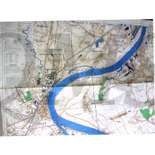 Map section Z Düsseldorf to Duisburg 1944