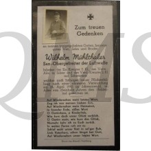 In Memoriam Karte/Death notice Wilhelm Muhlthaler 