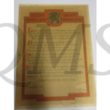 Document Klein Nederland? Groot Nederland ! 1940