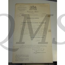 Oproepings brief 2e militie district 1893 Nationale Militie Rotterdam