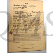 Steuerkarte 1925 (Tax form 1925)
