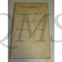 Oorlogszakboekje Landweer lichting 1916 Vlissingen