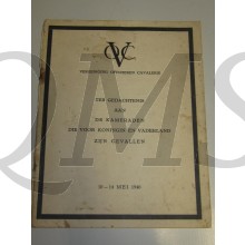 Brochure Vereniging Officieren Cavalerie 1940 gevallenen