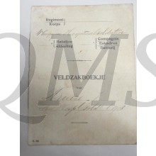Veldzakboekje Kruize Jacob 4e Comp Hospitaalsoldaten