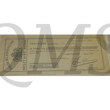 Bewijs van betaling contributie 1938 Ned Militaire Bond