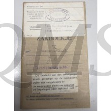 Oorlogszakboekje 21 Reg Inf 21 depot Batt van Kleef J.D. 