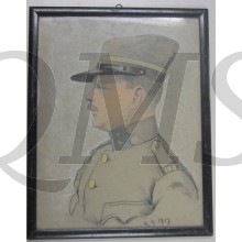 Tekening Belgische officier 1917