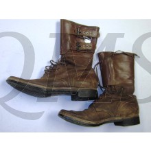 M43 Brown Leather Buckle Boots