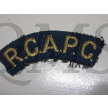 Shoulder title Royal Canadian Army Pay Corps