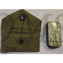 WWII US Army M1942 First Aid Kit Canvas Pouch w/Carlisle Bandage