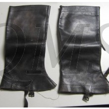 Mounted leggings black leather