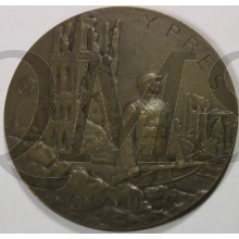 Bronze plaque/medal Yser / Ypres WW1