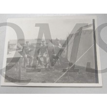 Foto 3 officieren kampement Loon op Zand 1916 Kolonel Vermeulen