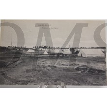 Prent briefkaart 1914 mobilisatie Harskamp , gezicht op het kamp