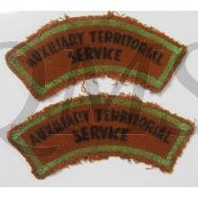 Shoulder titles A.T.S. (Auxiliary Territorial Service)