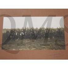 Foto grote groep beredenen 1920 28 x 15 cm