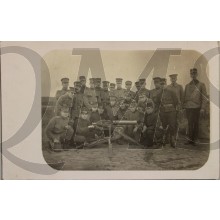 Foto Cadetten bij een mitrailleur omsgtreeks 1912