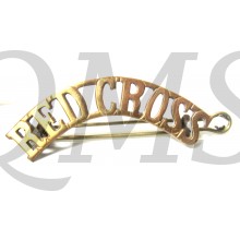 Shoulder title brass Red Cross 