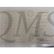 Identiteitskaart voor Gerepatrieerden Ned Indie 28 aug 1950