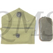 WWII US Army M1942 First Aid Kit Canvas Pouch w Carlisle Bandage