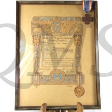 Mobilisatie kruis 1914 met oorkonde