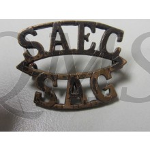 South African Education Corps, SAEC SAG , Bilingual shoulder title brass