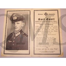 In Memoriam Karte/Death notice GebirgsJager Reg