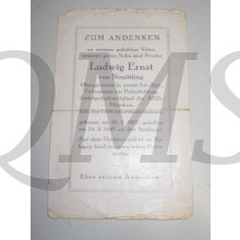 In Memoriam Karte/Death notice Obergefreiter inf Regt Sudfront