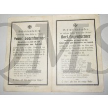 In Memoriam Karte/Death notice obergefreiter Inf Regt