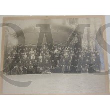 Foto grote groep militairen met burgers 1905-10