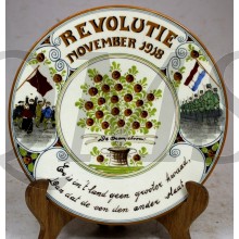Meerkleurig wandbord "REVOLUTIE NOVEMBER 1918" 