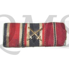 3 band spange EK2, KvK fur kampfer und Ostfront medaille