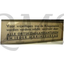 Poster Voor de vrijwilligers van de Kriegsmarine