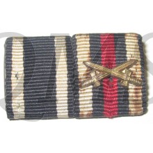 2 band spange EK 2 1914 und Hindenburg kreuz (2 piece bar IC 2 1914 and Hindenburg Cross)