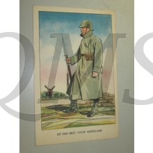 Prentbriefkaart Op den bres voor Nederland